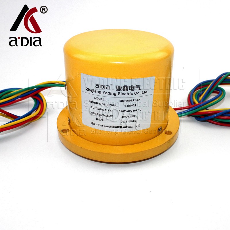 Crane boom dc motor slip ring 155mm 20A/Ring 380V 4 rings OEM